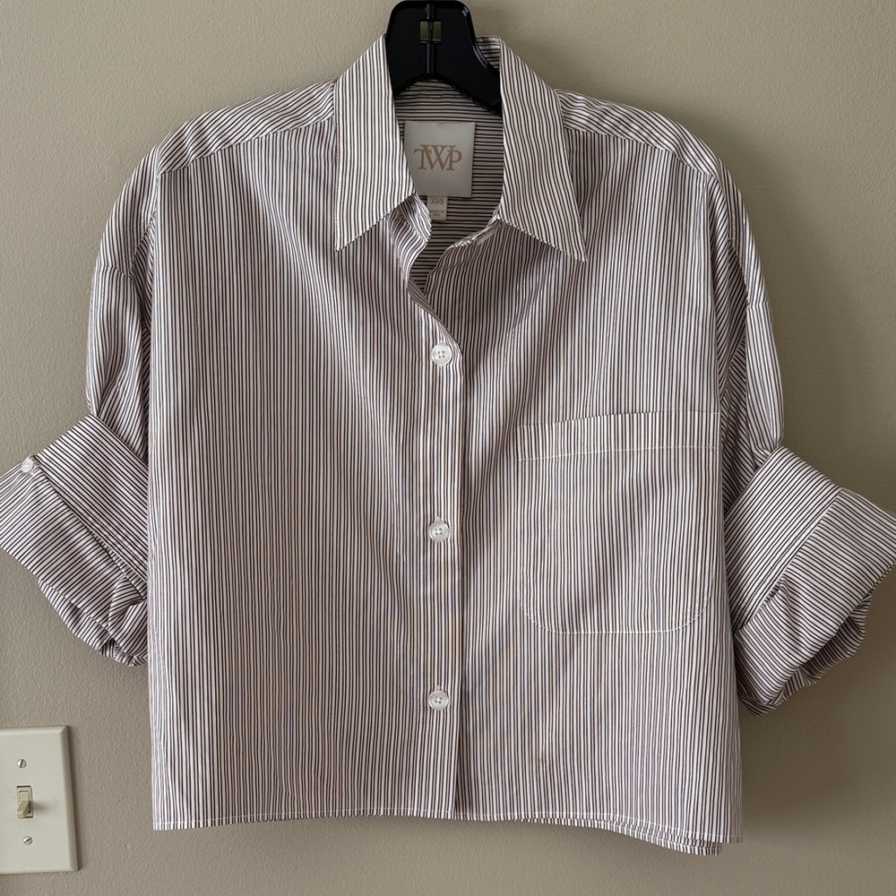 TWP Next Ex Striped Shirt Brown Gold XS S